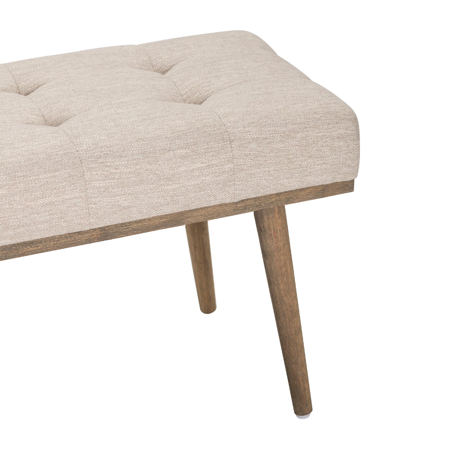 Conway Bench beige Fabric, Polyester, Wood  45 x 15 x 18 (in)