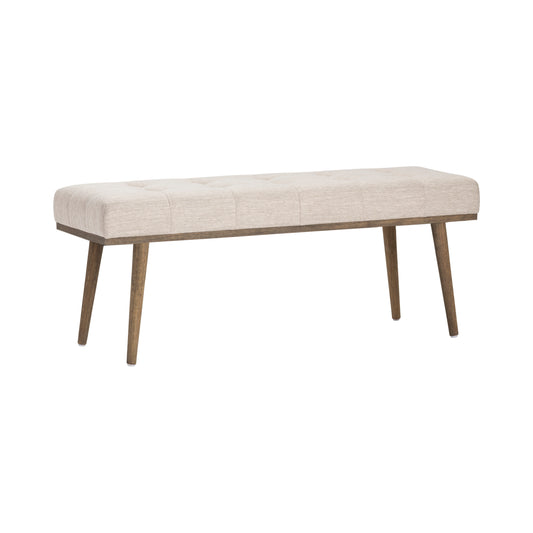 Conway Bench beige Fabric, Polyester, Wood  45 x 15 x 18 (in)